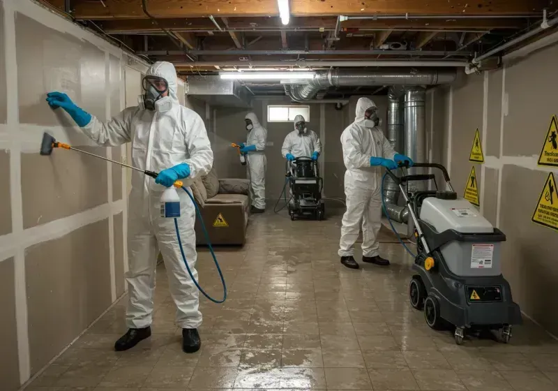 Basement Moisture Removal and Structural Drying process in Sneedville, TN